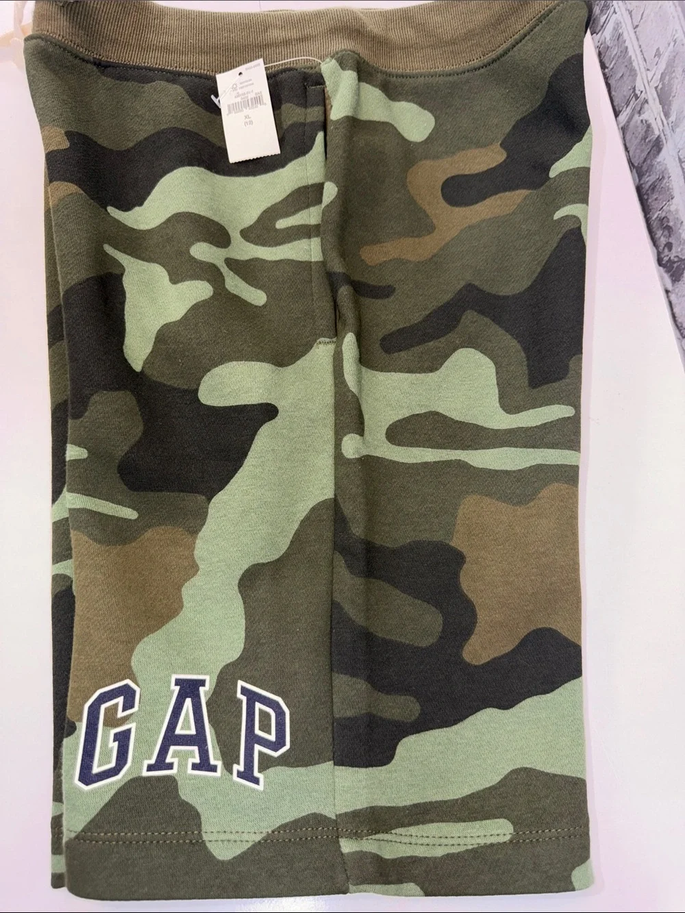 NWT GAP kids Camo Drawstring Athletic Shorts - Green/Olive